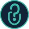 site icon with question mark and lock interposed with each other